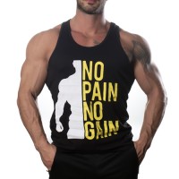 No Pain No Gain Tank Top Atlet Siyah